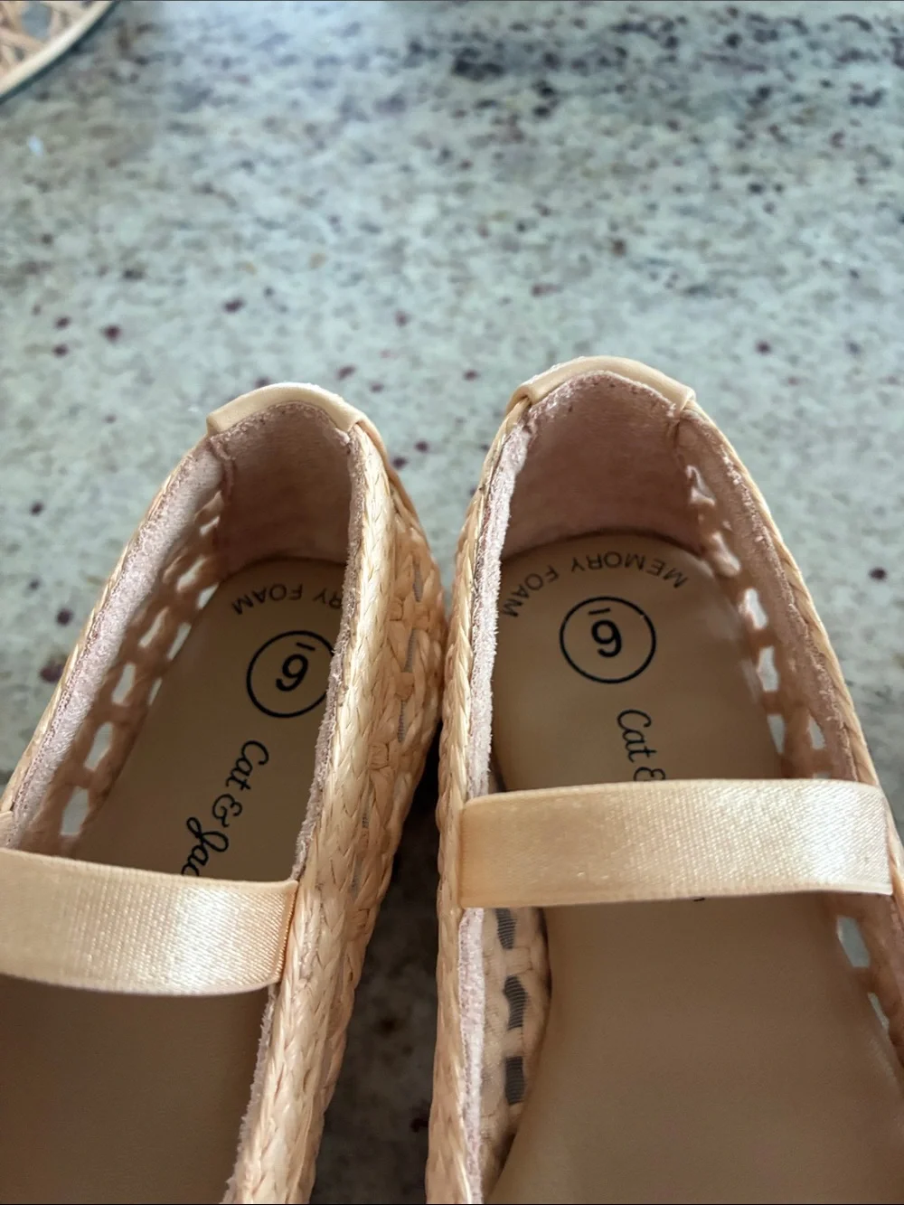 Cat & Jack Girls' Woven Mary Jane Flats